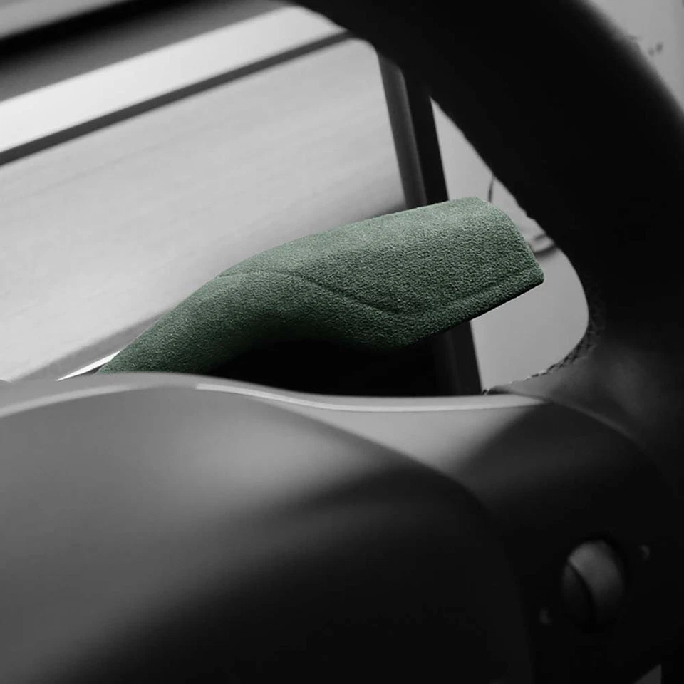 Pegatina de paleta de cambio de marchas de gamuza precisa personalizada compatible con Tesla Modelo Y Foto 1 de 4