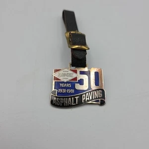 Blaw Knox Asphaltpflaster - 50th Anniversary - 3 Color Enamel - Vintage Watch Fob 1981 - Bild 1 von 5