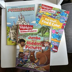 Highlights Hidden Pictures/Puzzlemania - Lot of 3 Books NEW - Picture 1 of 2