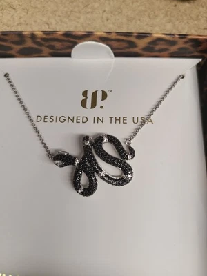 Collar Bomb Party Untamed NK78020 Siss Of Darkness Negro Ónix Circonita cúbica Rho/hematita Foto 1 de 2