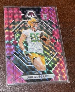 2023 Panini Mosaic Rookie RC Camo Pink Mosaic Prizm Luke Musgrave #343 Packers - Picture 1 of 3