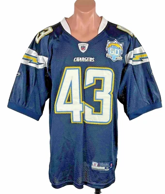 Футболка Darren Sproles San Diego Chargers синяя Reebok ретро размер 50 лет - Изображение 1 из 4