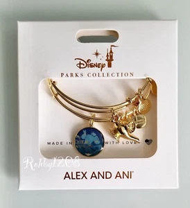 Disney ALEX & ANI Gold Toned Genie Wish Granter Aladdin Double Bangle Bracelet - Picture 1 of 2