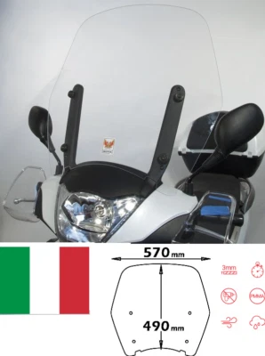 isotta parabrezza tipo originale per Honda SH 125i 150i 2009 2010 2011 2012 - Immagine 1 di 3