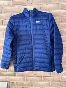 Rei Co-Op Down Filled Jacket Kid’s Size XL/18 Navy Blue Full Zip - Picture 1 of 9