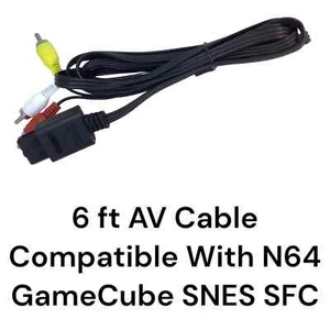 6 Fuß AV Audio Video Kabel kompatibel Nintendo 64 Super NES GameCube SNES N64 - Bild 1 von 1
