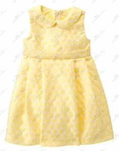 NWT Gymboree Marina Party Jacquard Dot Dress Size 2T Toddler Little Girls Yellow - Picture 1 of 1