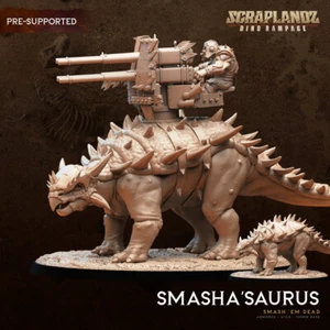 Smasha'saurus | Dark Gods | Orc Unique Proxy Wargaming 3D Print Miniature - Picture 1 of 1