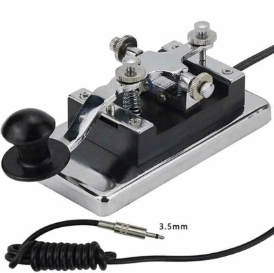 New MORSE CODE TRAINER Shortwave Radio Telegraph Key CW Radio K4 Heavy Duty Key - Image 1 of 4