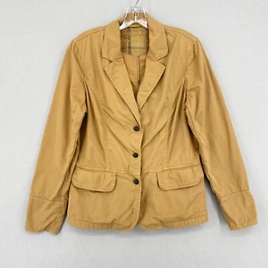 Barbour Washed Peplum Blazer Womens US 10 Natural Weathered Jacket Unstructured - Picture 1 of 16