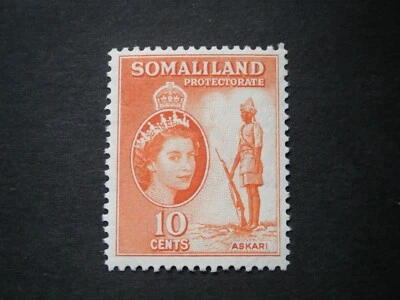 Somaliland Protectorate QEII 1953 10c red-orange SG138 LMM - Image 1 of 2