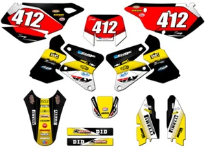 2000-2004 DRZ 400 RICOCHET Black Senge Graphics Kit Compatible with Suzuki - Picture 1 of 10