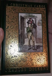 A Christmas Carol Charles Dickens Leather Bound Historical Reprint Vintage 2000  - Picture 1 of 15