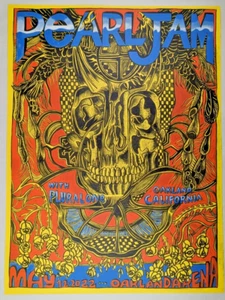 Póster de la gira PEARL JAM Oakland 05/12/2022 Noche 1 AP artista firmado y numerado - Imagen 1 de 15