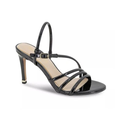 NEW Kenneth Cole Womens Size 9 Black Patent Baxley Strappy Dressy Heel Sandal - Image 1 of 4