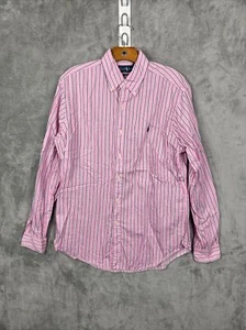 Ralph Lauren Hemd Herren Medium Rosa Button Down Classic Fit Gestreift Preppy Erwachsene - Bild 1 von 8