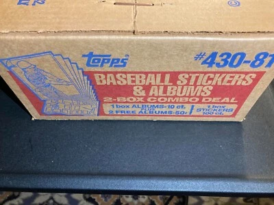 1981 Topps Baseball Album Stickers FACTORY SEALED CASE RARE 100 Packs/12 Albums - Image 1 of 4