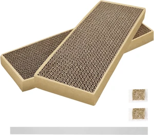 Splicing Cat Scratch Pad: Cat Scratchers for Indoor Cats and Kitten, 2 Pack Cat - Picture 1 of 12