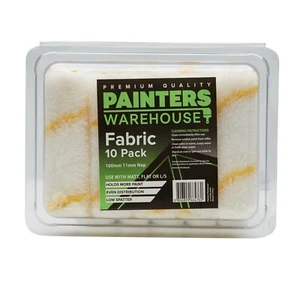 Painters Warehouse Fabric Mini Rollers 100mm 11mm Nap Purchase - 10 Packets - Picture 1 of 3
