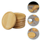  6 Pcs Bamboo Plant Pot Holder Heat Insulated Pads Wooden Coasters