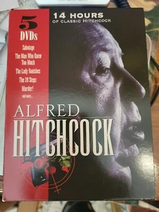Alfred Hitchcock 5 DVD’s 14 Hours of Classic Hitchcock 5 Disc Set Murder! - Picture 1 of 4