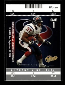 2004 Fleer Authentix #25 Domanick Davis (NM)(FTB) - Picture 1 of 2
