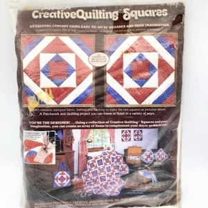 Kit de cuadrados de acolchado creativo Paragon rojo blanco y azul mosaico completo - Imagen 1 de 5