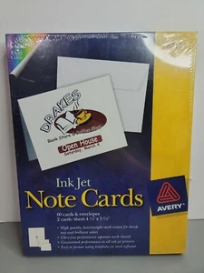 Avery 8315 Ink Jet Note Cards Printable Matte Coated for Vivid color Sealed New - Picture 1 of 4