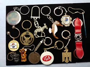 My Estate Sale! Lot Of 13 Vintage Key Rings Collectible Souvenirs Advertisers + - Picture 1 of 8