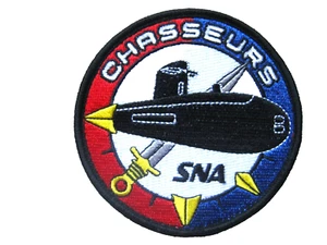 ECUSSON MARINE NATIONALE SOUS MARIN CHASSEUR SNLE / SNA SCRATCH AU DOS 90MM - Picture 1 of 1