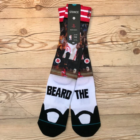 Stance NBA James Harden “The Beard” Houston Rockets Crew Socks Men’s Size Large Cover