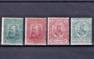 1910 Italy 50th Anniv of Plebiscite & Plebiscite of Sothern States MH SG#81-84 - Picture 1 of 3