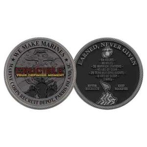MARINE CORPS PARRIS ISLAND WE MAKE MARINES CRUCIBLE 1.75" CHALLENGE COIN - Picture 1 of 1