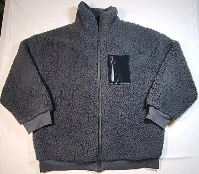 Chaqueta para mujer Victoria’s Secret On Point Sherpa polar talla XL negra cremallera completa Foto 1 de 4