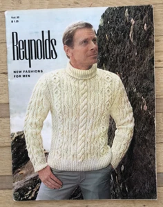 NEW FASHIONS FOR MEN Vintage Retro Sweater Knitting Patterns Knitting REYNOLDS - Bild 1 von 13