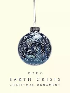 OBEY Giant 2018 Earth Crisis Globe Glass Christmas Ornament - Shepard Fairey - Picture 1 of 12