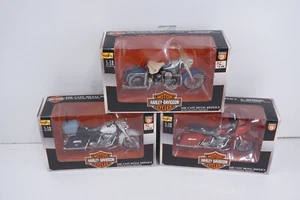 Lot Of (3) Vintage Maisto 1:18 Harley-Davidson Motorcycle Series 9 - Picture 1 of 5