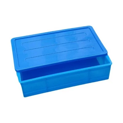 Plastic Parts Organizer Box with Lid, Industrial Storage - Image 1 of 4