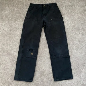 CARHARTT B136 BLK Original Dungaree Fit Double Knee Pants 31 X 32 (30X30 Actual) - Picture 1 of 13