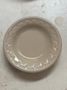 VINTAGE STEINZEUG GROBE BUTTER hellbraun geprägt - Bild 1 von 2