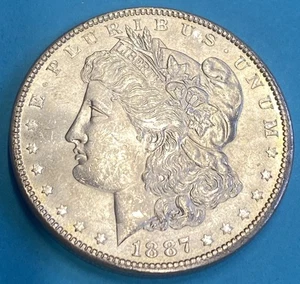 Dólar de plata Morgan 1887-p.  MS BU B - Imagen 1 de 2