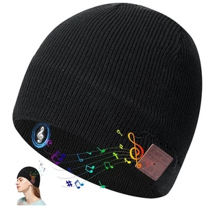5.2 Bluetooth Beanie for Men & Women Winter Knit Music Hat with Cordless Head... - Picture 1 of 8
