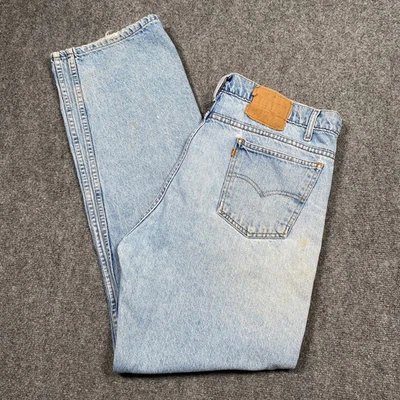Pantalones de mezclilla vintage años 90 Levis 505 naranja lengüeta para hombre 36x32 hechos en México lavado claro años 80 90 Foto 1 de 4