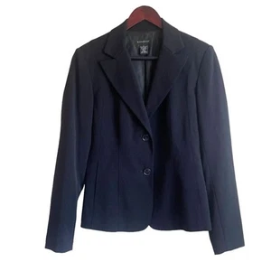 Rafaella Jacket Women Blazer 6 Black Collared Pockets Classic Workwear Office - Picture 1 of 11