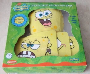 NOS VIACOM 2002 NICKELODEON SPONGEBOB SQUAREPANTS SCEGLI UN VOLTO PELUCHE COIN BANK - Foto 1 di 14