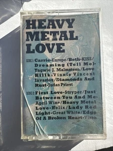 HEAVY METAL LOVE Cassette 80’s OOP Hard Rock Comp KISS Europe Vixen Judas Priest - Picture 1 of 4