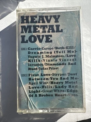 HEAVY METAL LOVE Cassette 80’s OOP Hard Rock Comp KISS Europe Vixen Judas Priest - Image 1 of 4