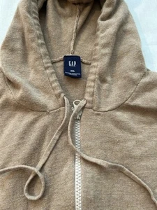 Suéter para hombre Gap XXL marrón con cremallera con capucha informal ligero - Imagen 1 de 9