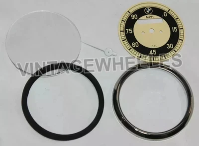 ESFERA DE VELOCIDAD 0-90 MPH + UNIDAD Y CABLE DE 55" PULGADAS apto para BMW R-25, R-26, R-50, R-51 Foto 1 de 4