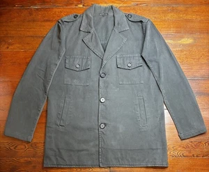 James Perse Standard Charcoal Long Button Up Coat Men’s Size 4 Made In USA - Picture 1 of 9